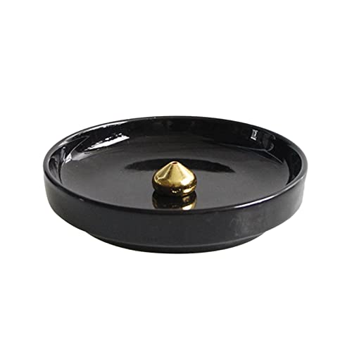 JISADER Round Cone Plate,Ceramic Buddha Furnace Burner Holder for Patio,Living Rooms,Garden Terraces Outdoor