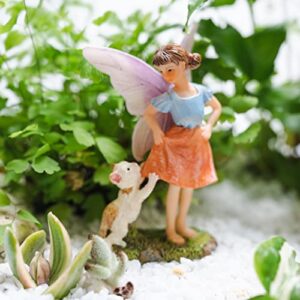 PRETMANNS Fairy Garden Fairies - Fairy Garden Accessories - Fairies for Fairy Garden Outdoor - Garden Fairy Figurine Ava with Cat for Miniature Garden - 1 Item