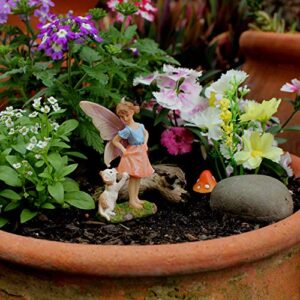 PRETMANNS Fairy Garden Fairies - Fairy Garden Accessories - Fairies for Fairy Garden Outdoor - Garden Fairy Figurine Ava with Cat for Miniature Garden - 1 Item