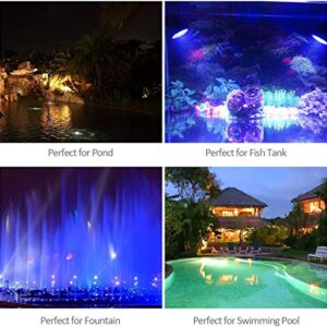 ZHGSERVU Pond Lights Underwater Fountain Light 3.5W Color Changing Submersible Spotlight with 36-LED Bulbs Underwater Light Waterproof IP68 Pool Light for Pond Aqaurium Garden Fish Tank