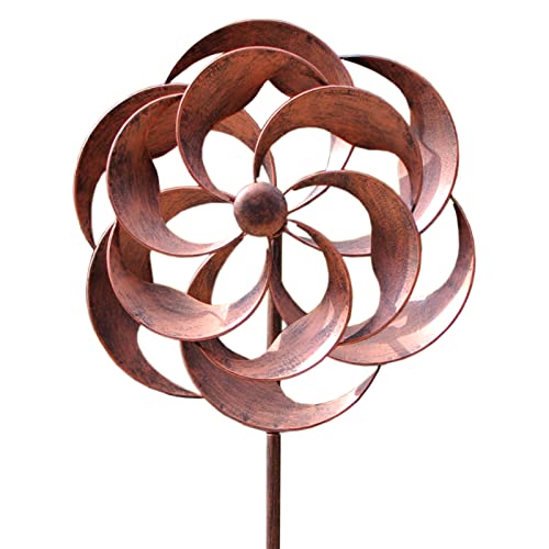 LERFUGI 360 Degrees Metal Swivel Classical Wind Spinner Willow Leaves for Patio Lawn Outdoor Yard Lawn Garden (21998)