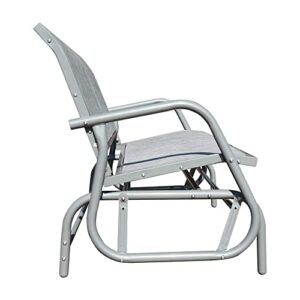 GOLDSUN 2 Person Deck Swing Glider Chair Patio Swing Bench Garden Rocking Seat for Outdoor Patio,Backyard,Deck Swimming Pool(Gray)