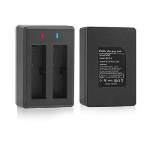 GEEKAM NP-40 Battery Pack, 1500mAh Rechargeable Battery(3-Pack) with USB Dual Charger for Video Camera Camcorders