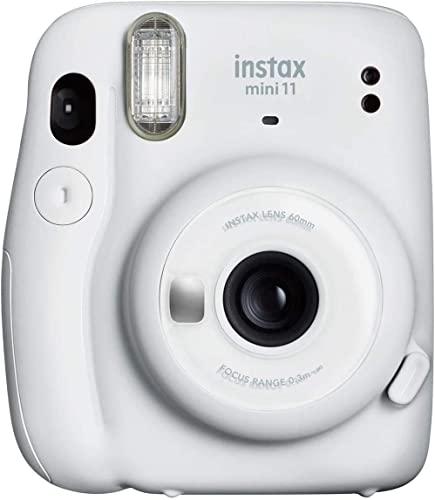 Fujifilm Instax Mini 11 Instant Film Camera, Ice White - with Fujifilm instax Mini Instant Daylight Film Twin Pack, 20 Exposures