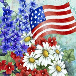 Toland Home Garden 112060 Patriotic Welcome Patriotic Flag 12x18 Inch Double Sided for Outdoor Flower House Yard Decoration