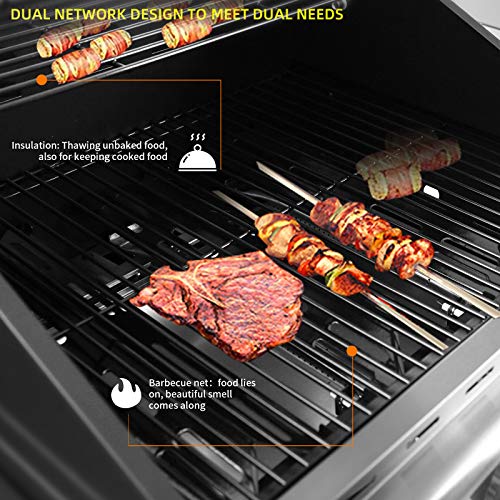 Antarctic Star natural Propane Gas Grill,4 Burner Cart Style Liquid BBQ Grill with Side Burner & 4 Wheels,42000 BTU Stainless Steel Enamelled Cooking Grills,For Outdoor,Patio,Garden