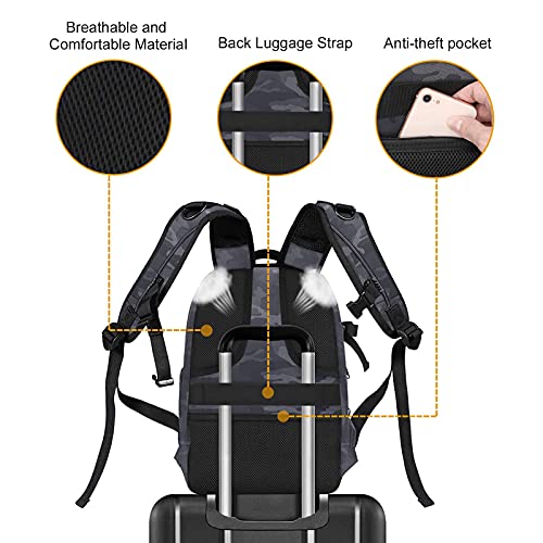 MOSISO Camera Backpack,DSLR/SLR/Mirrorless Photography Camera Bag Camouflage Waterproof Hardshell Case with Tripod Holder&Laptop Compartment Compatible with Canon/Nikon/Sony/DJI Mavic Drone, Gray