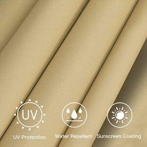 Sunnyglade 7.5Ft 6 Ribs Umbrella Canopy Replacement Patio Top Cover For Market Umbrella (Tan)