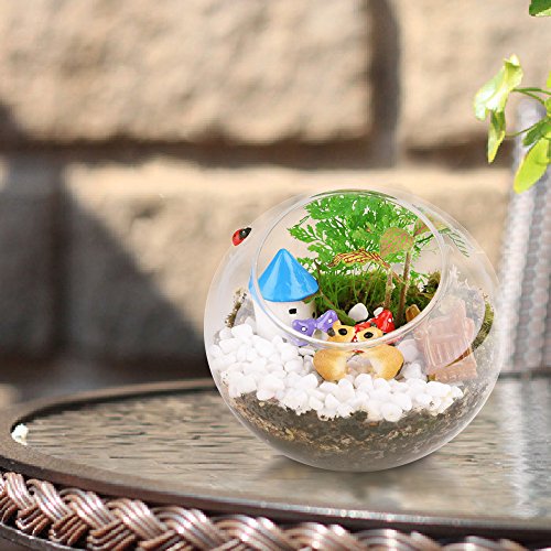 KUUQA 78 Pieces Fairy Garden Accessories,Fairy Garden Animals,Micro Landscape Ornaments,Miniature Ornaments Kit,Dollhouse Decoration,Garden DIY Kit