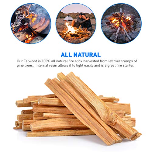 EasyGoProducts Eco-Stix Fatwood Fire Starter Kindling Firewood Sticks – 100% Organic – Firestarter for Wood Stoves, Fireplaces, Campfires, Bonfires, 25 Lbs