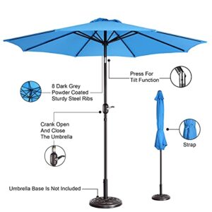 Pure Garden 741227ETJ Patio Umbrella, Blue