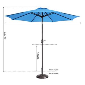 Pure Garden 741227ETJ Patio Umbrella, Blue