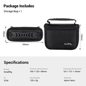 SMALLRIG Mini Camera Storage Bag, Protective Carrying Case, Handbag Box for DJI Action 2 / Follow Focus / LED Light / Microphone, Adjustable Dividers – 3704