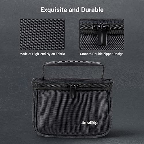 SMALLRIG Mini Camera Storage Bag, Protective Carrying Case, Handbag Box for DJI Action 2 / Follow Focus / LED Light / Microphone, Adjustable Dividers – 3704