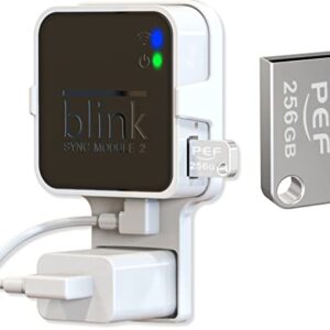 256GB Blink USB Flash Drive and Outlet Wall Mount for Blink Sync Module 2, Space Saving for Blink Outdoor Indoor Security Camera (Blink Sync Module 2 is NOT Included)