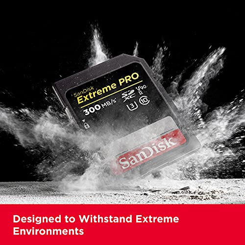 SanDisk 64GB Extreme PRO SDXC UHS-II Memory Card - C10, U3, V90, 8K, 4K, Full HD Video, SD Card - SDSDXDK-064G-GN4IN