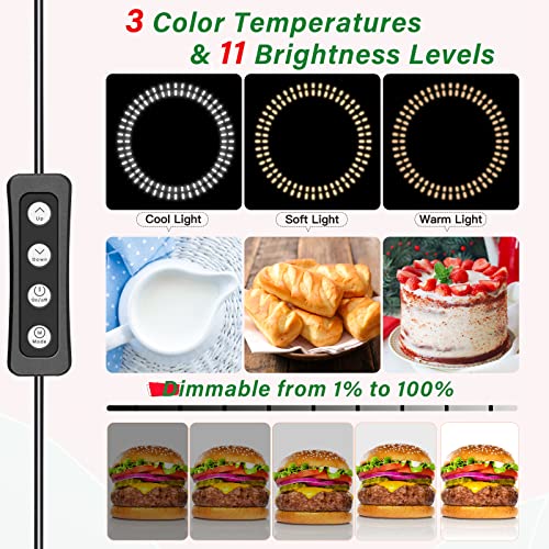 Portable Photo Studio Light Box, 12” × 12” Mini Photo Lightbox & Small Tripod Kit for Product Photography with 96 LED Lights and 6 Colored Backdrops