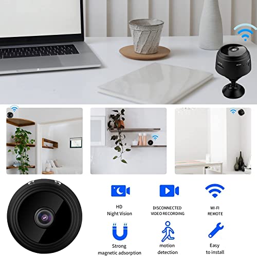 XAJBJJ 2023 Upgraded 1080P WiFi Camera Detector for Home Office,Indoor Camera with Motion Detection Night Vision - Car Cameras for Surveillance-CC1