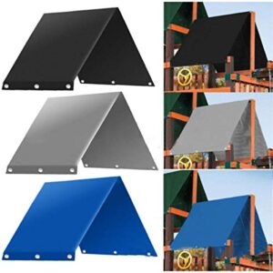 Ruiqas Playground Replacement Canopy, 52x89 Waterproof UV-Resistant 190T Silver-Coating Polyester Kids Playground Tarp Cover for Swing Set Garden Patio