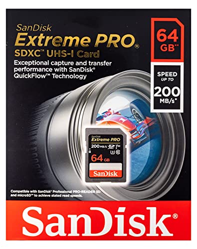 SanDisk 64GB SDXC Extreme Pro Memory Card (10 Pack) 4K V30 UHS-I Speed Class 10 (SDSDXXU-064G-GN4IN) Bundle with (1) Everything But Stromboli 3.0 SD/TF Card Reader