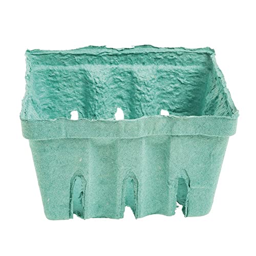 Pactiv 1 Quart Sized Garden Party Berigard Berry Basket Molded Fiber Green | 297/Case