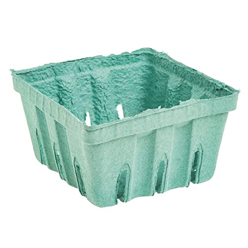 Pactiv 1 Quart Sized Garden Party Berigard Berry Basket Molded Fiber Green | 297/Case