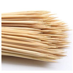 dtmasao 100pcs 12 inch bamboo skewers for wooden sticks， bbq，appetiser，fruit，cocktail，kabob，chocolate fountain，grilling，kitchen，crafting and party. Φ=4mm, more size choices 6″/8″/10″