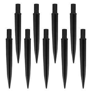 replacement lights stakes ground spikes solar torch light stakes replacement garden spikes stake outdoor led landscape decoration for garden pathway lights black 20pcs lawn light