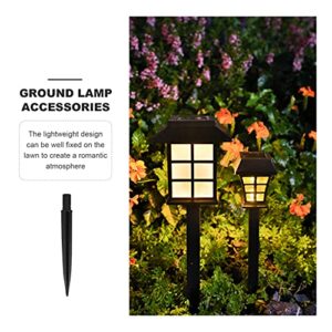 Replacement Lights Stakes Ground Spikes Solar Torch Light Stakes Replacement Garden Spikes Stake Outdoor Led Landscape Decoration for Garden Pathway Lights Black 20pcs Lawn Light