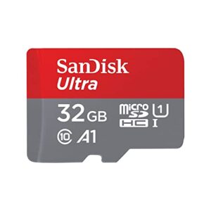 sandisk 32gb ultra microsdhc uhs-i memory card with adapter – 120mb/s, c10, u1, full hd, a1, micro sd card – sdsqua4-032g-gn6ma
