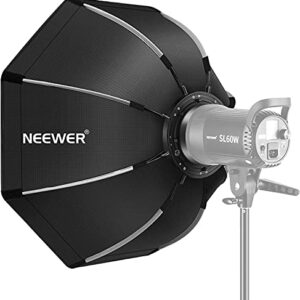 NEEWER 26''/65cm Octagonal Softbox Quick Release, with Bowens Mount, Carrying Bag Compatible with Neewer CB60 CB100 CB150 Vision 4 S101-300W/400W and Other Bowens Mount Light -SF-RPBO26