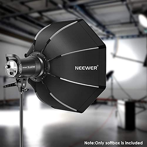 NEEWER 26''/65cm Octagonal Softbox Quick Release, with Bowens Mount, Carrying Bag Compatible with Neewer CB60 CB100 CB150 Vision 4 S101-300W/400W and Other Bowens Mount Light -SF-RPBO26