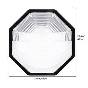 NEEWER 26''/65cm Octagonal Softbox Quick Release, with Bowens Mount, Carrying Bag Compatible with Neewer CB60 CB100 CB150 Vision 4 S101-300W/400W and Other Bowens Mount Light -SF-RPBO26