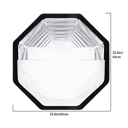 NEEWER 26''/65cm Octagonal Softbox Quick Release, with Bowens Mount, Carrying Bag Compatible with Neewer CB60 CB100 CB150 Vision 4 S101-300W/400W and Other Bowens Mount Light -SF-RPBO26