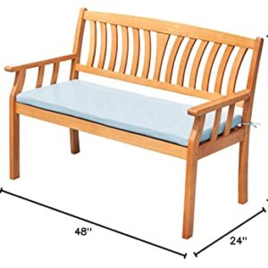 VIFAH V1963 Kapalua Honey Nautical Eucalyptus Wooden Outdoor Garden Bench