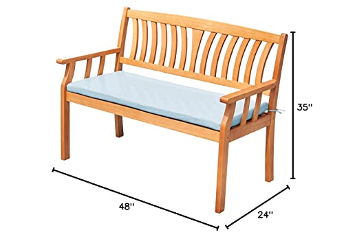 VIFAH V1963 Kapalua Honey Nautical Eucalyptus Wooden Outdoor Garden Bench