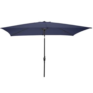pure garden 50-lg1276 rectangular patio umbrella color, navy blue
