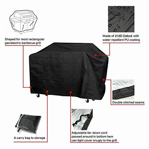 APURK Outdoor Garden Protective with Waterproof Cover Dust-Proof Grill and Barbecue Kitchen，Dining & Bar Us Grill (Black, One Size)