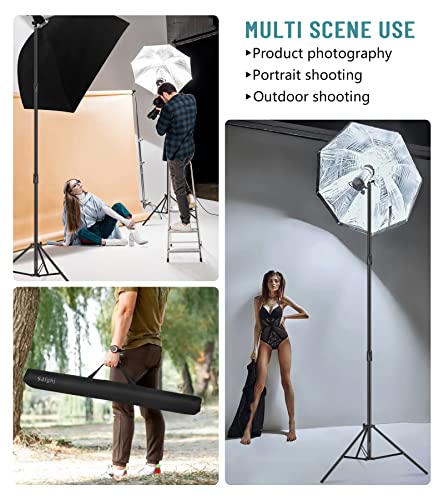 Heavy Duty 9.2 Feet/110'' Light Photography Tripod Stand, Sdfghj Aluminum Spring Cushioned Lighting Stand with Carry Bag for Relfectors Portrait, Softboxes, Umbrellas, Backgrounds, Flash, 280CM