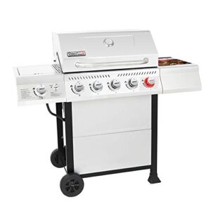 Royal Gourmet GA5401T 5-Burner BBQ Liquid Propane Gas Grill with Sear Burner and Side Burner, Stainless Steel 64,000 BTU Patio Garden Picnic Backyard Barbecue Grill, Silver