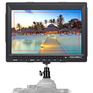 feelworld fw759 camera monitor 7” hd 1280×800 field video lcd ips screen 1200:1 high contrast ratio for steady cam, dslr rig, camcorder kit, handheld stabilizer