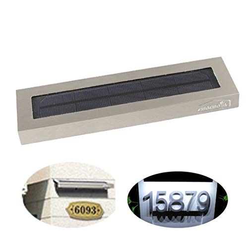 Solar Lights Outdoor for House Numbers - Outdoor Solar Light for Address Sign Plate - Wall Light for Home,Garden,Patio and Yard