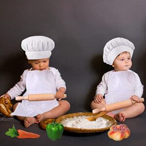 5 Pcs Baby White Chef Costume Newborn Photography Uniform Outfits Hat Apron Carrots Rolling Pin Infant Cooking (5-12 Month)