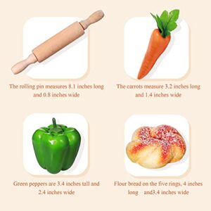 5 Pcs Baby White Chef Costume Newborn Photography Uniform Outfits Hat Apron Carrots Rolling Pin Infant Cooking (5-12 Month)