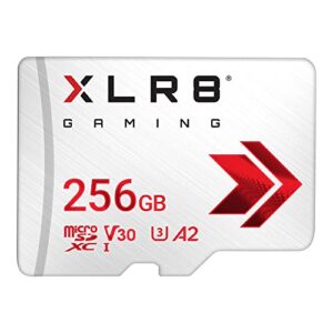 pny xlr8 256gb gaming class 10 u3 v30 microsdxc flash memory card – 100mb/s, class 10, u3, v30, a2, 4k uhd, full hd, uhs-i, micro sd