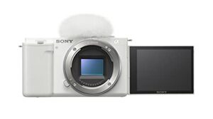 sony alpha zv-e10 – aps-c interchangeable lens mirrorless vlog camera – white