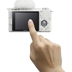 Sony Alpha ZV-E10 - APS-C Interchangeable Lens Mirrorless Vlog Camera - White