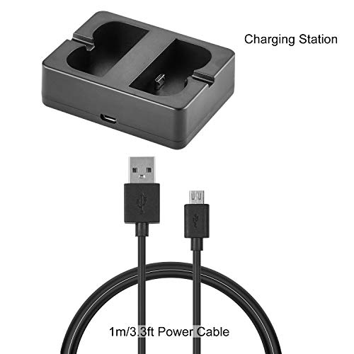 Ring Battery Charger, Dual Port Charging Station for Ring Spotlight Cam Battery, Ring Video Doorbell 2 & Ring Stick Up Cam Battery (Ring Batteries NOT Included) - by DECHIANY