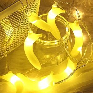 ninefox 59 inch fruit banana string lights flashing string battery powered banana lights for wedding home birthday garden yard patio party decorations indoor outdoor