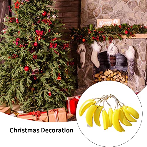 NINEFOX 59 inch Fruit Banana String Lights Flashing String Battery Powered Banana Lights for Wedding Home Birthday Garden Yard Patio Party Decorations Indoor Outdoor